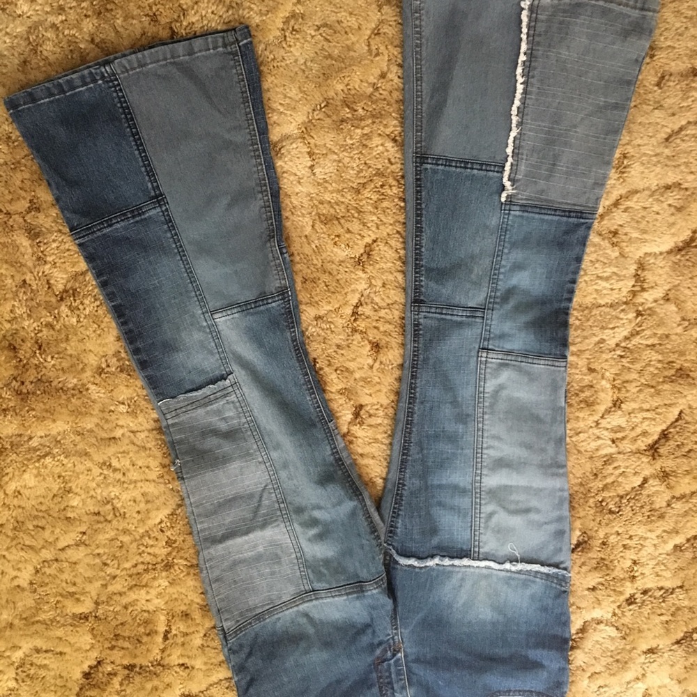 Girls' Retro Patched Jeans